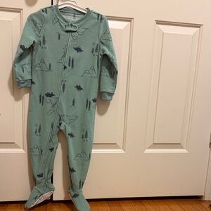 Carter's Green Dinosaur Footed One Piece